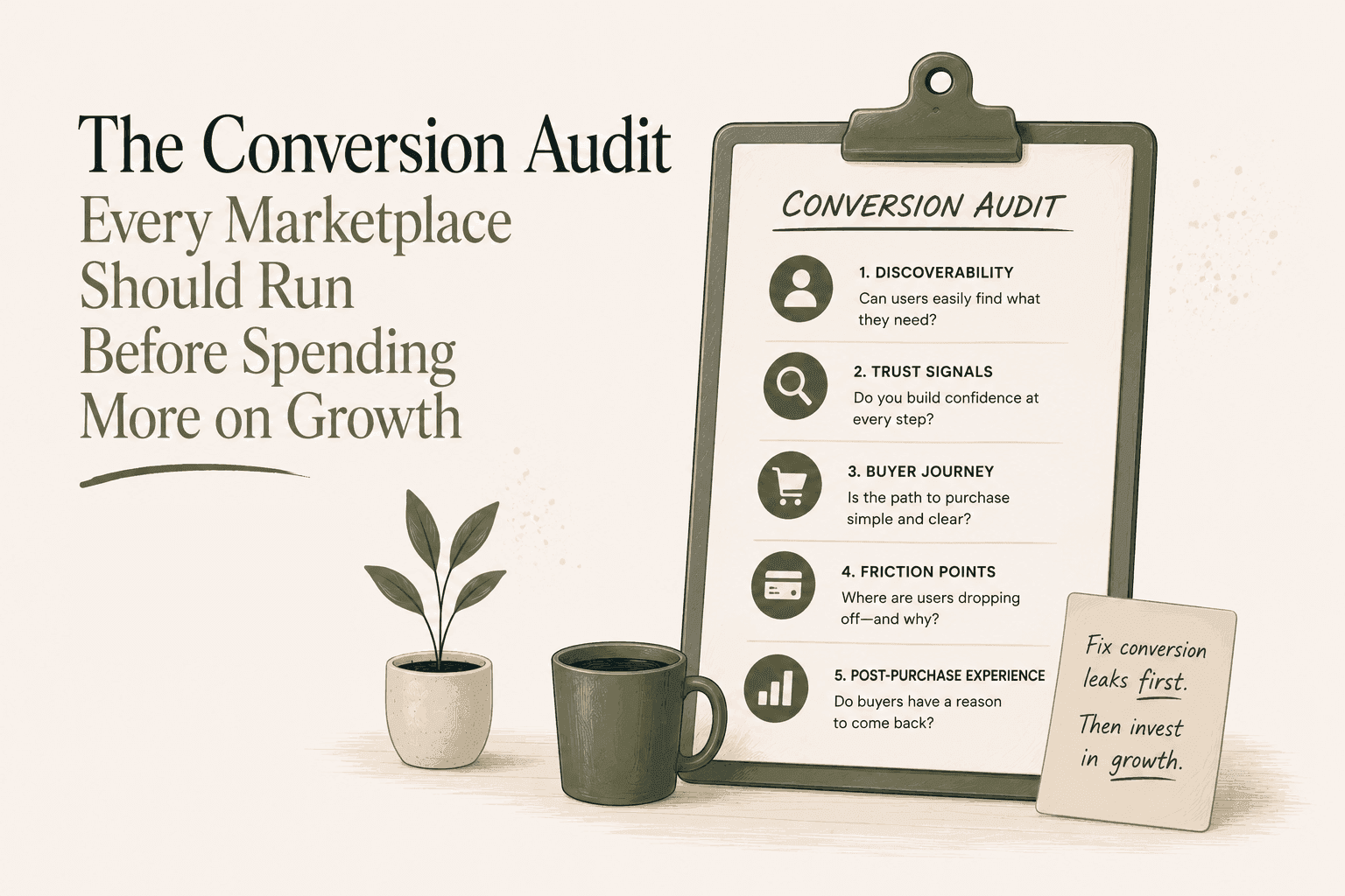 The Conversion Audit Every Marketplace Should Run Before Spending More on Growth